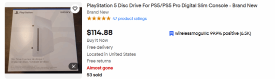 _PS5外置光驱被黄牛哄抢!加价数十美元_PS5外置光驱被黄牛哄抢!加价数十美元