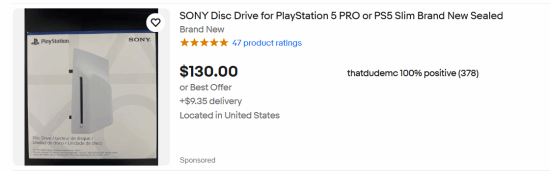 PS5外置光驱被黄牛哄抢!加价数十美元__PS5外置光驱被黄牛哄抢!加价数十美元
