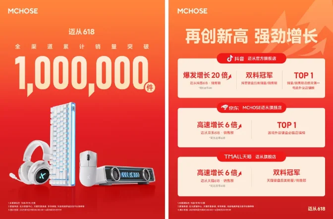 知名外设品牌迈从（MCHOSE）确认参展2025 ChinaJoy BTOC！现场精美定制周边免费领_知名外设品牌迈从（MCHOSE）确认参展2025 ChinaJoy BTOC！现场精美定制周边免费领_